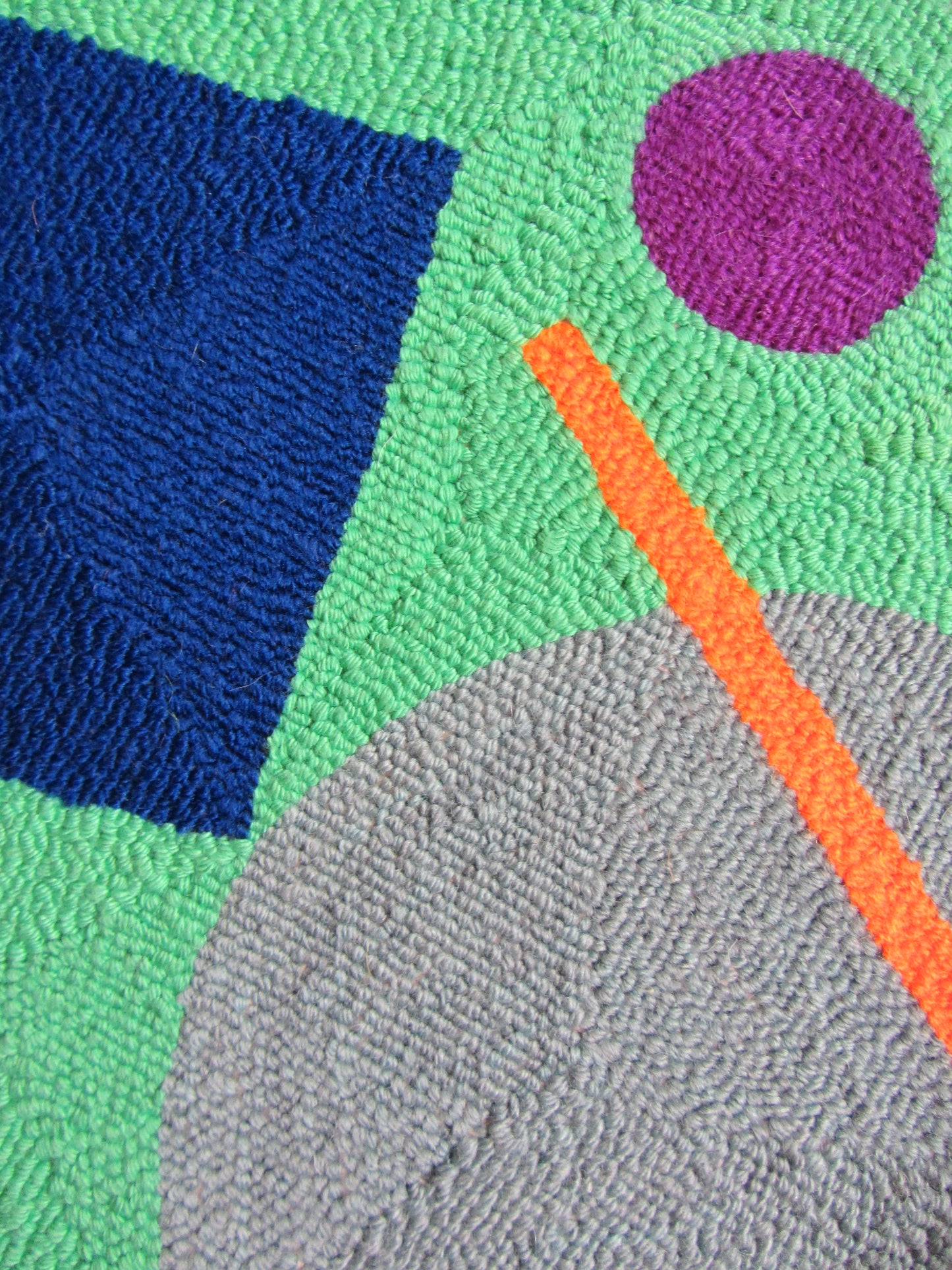 Medium Circle Abstract Punch Needle