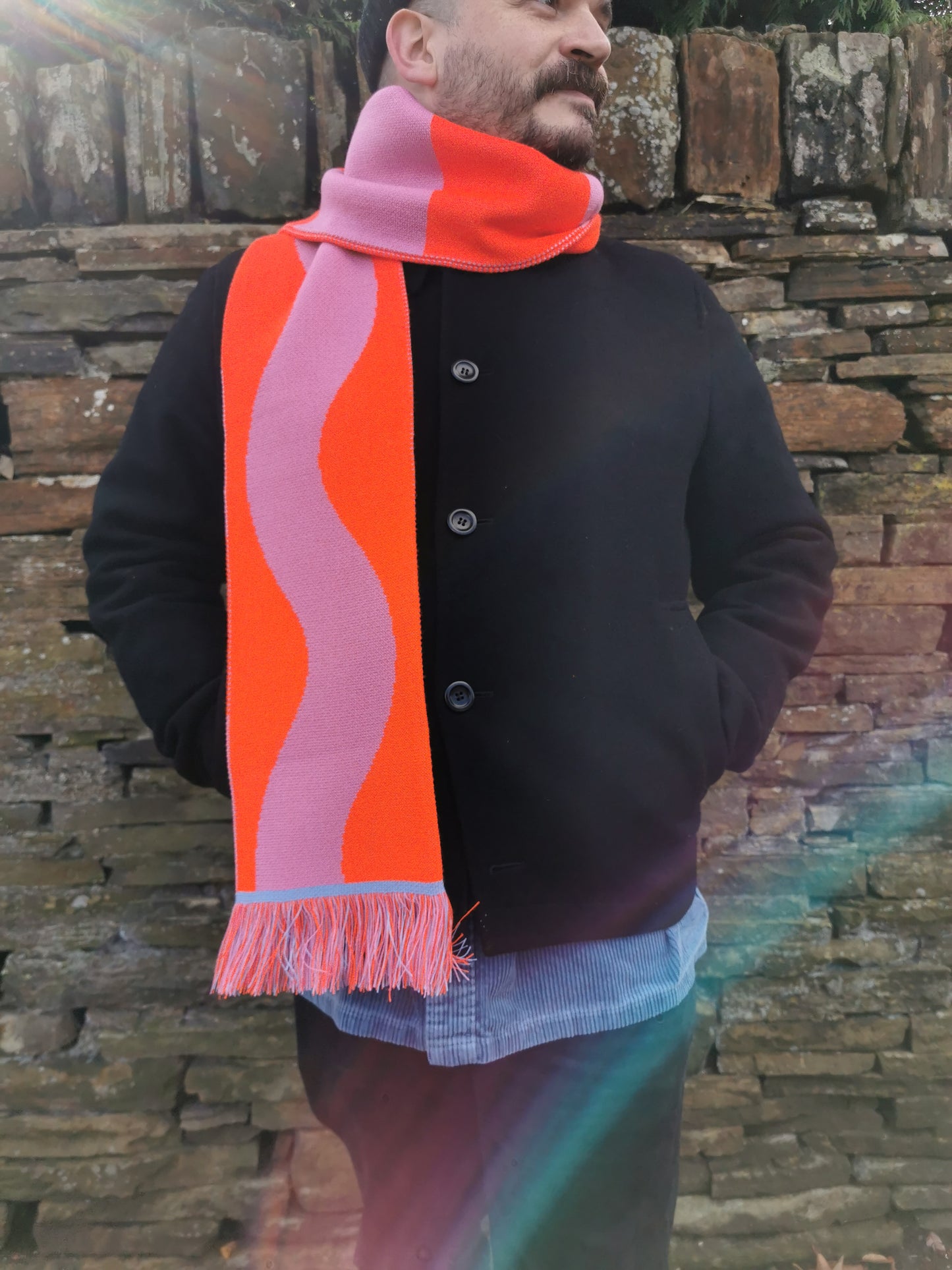Neon Orange & Pink Scarf