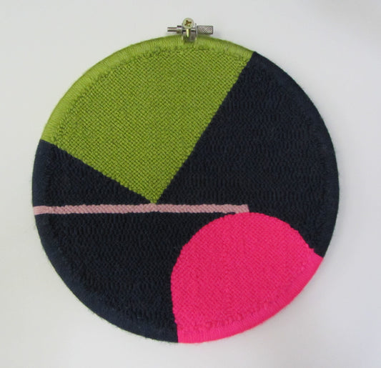 Small Circle Abstract Punch Needle