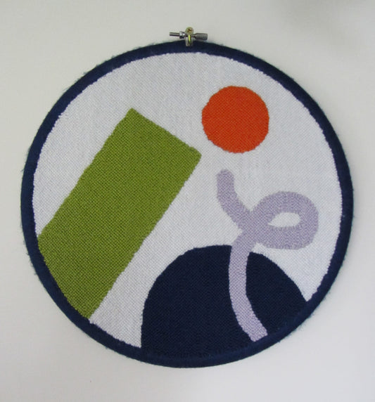 Large Circle Abstract Punch Needle