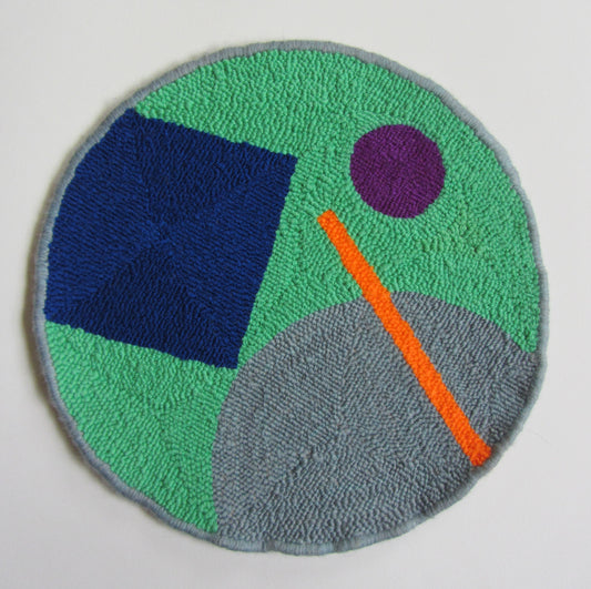 Medium Circle Abstract Punch Needle