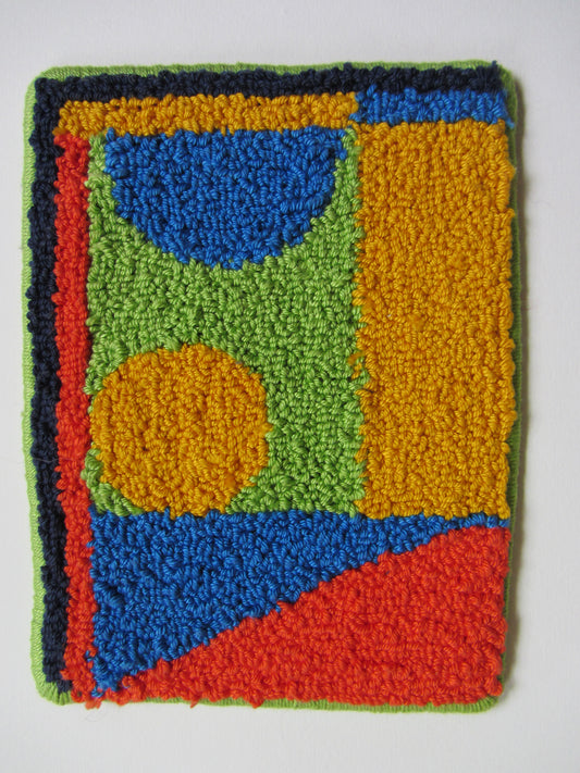 Small Rectangle Abstract Punch Needle