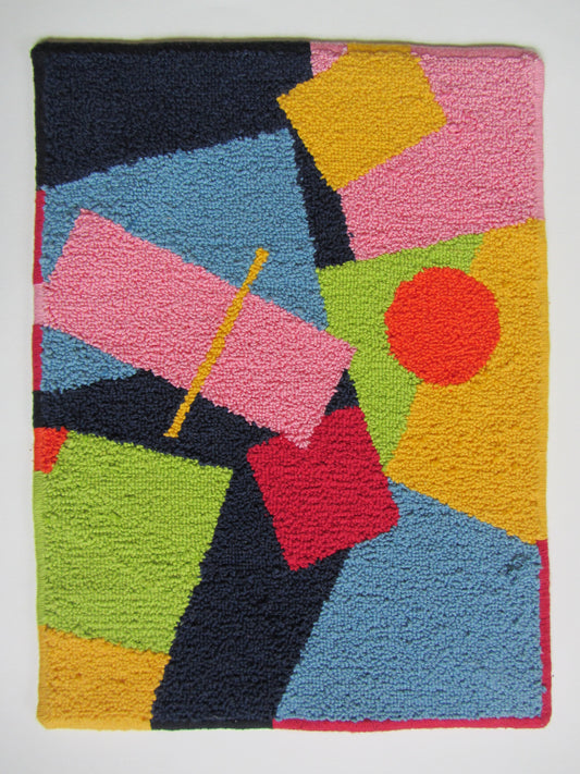 Large Rectangle Abstract Punch Needle