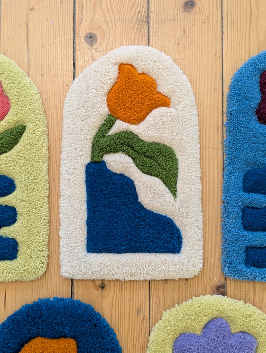 Orange Floral Wall hanging