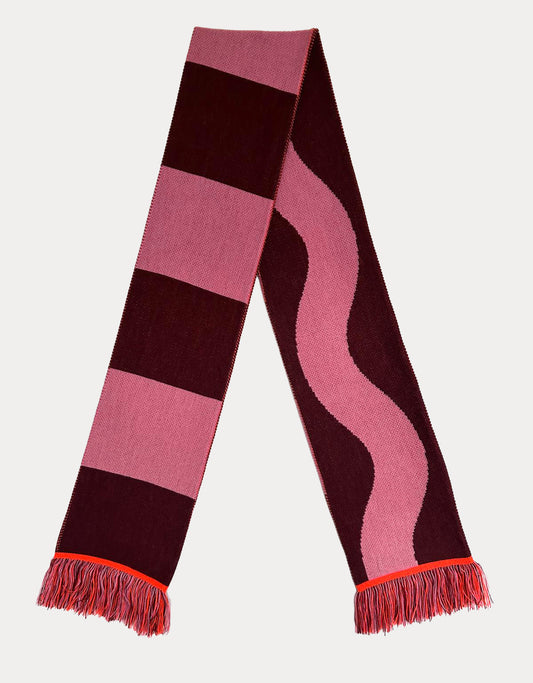 Burgundy & Pink Scarf